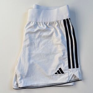 Adidas White shorts with Black Stripes